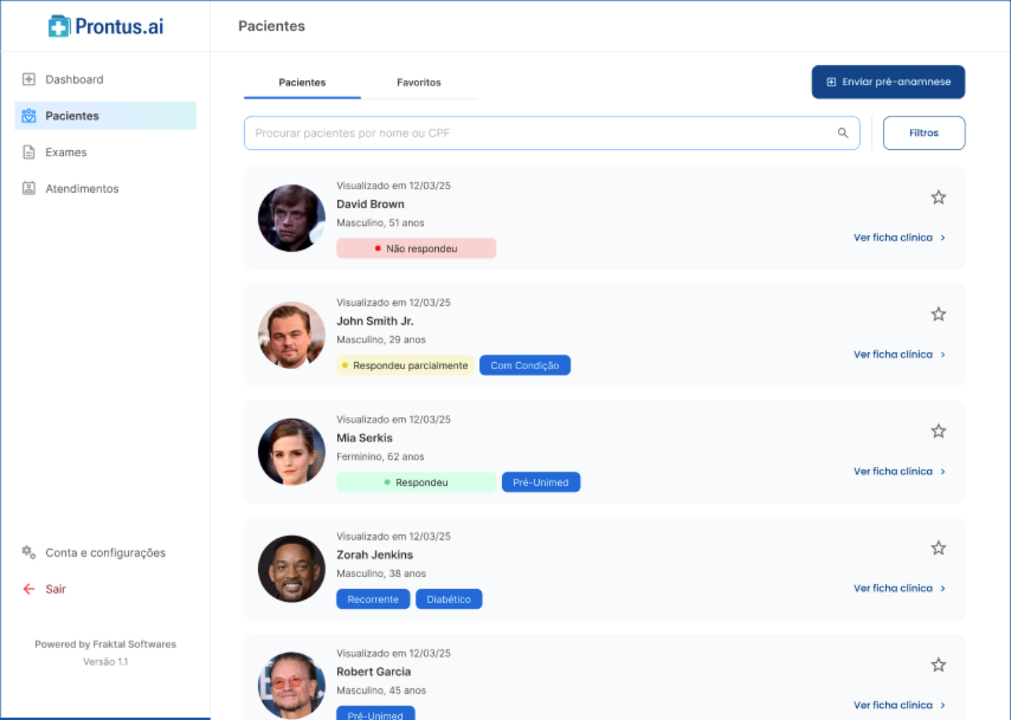 Prontus.ai — Pacientes